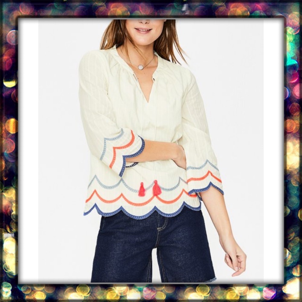 [Boden] Ivory Willa Top